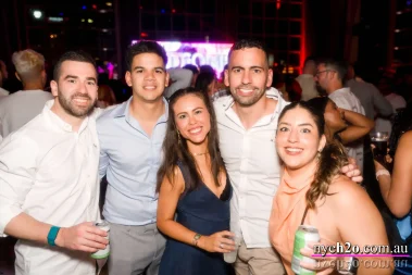 Guests enjoying a social New Year’s Eve celebration at the H2O Melbourne event at Metropolis Southbank, capturing a premium nightlife atmosphere with drinks and networking energy