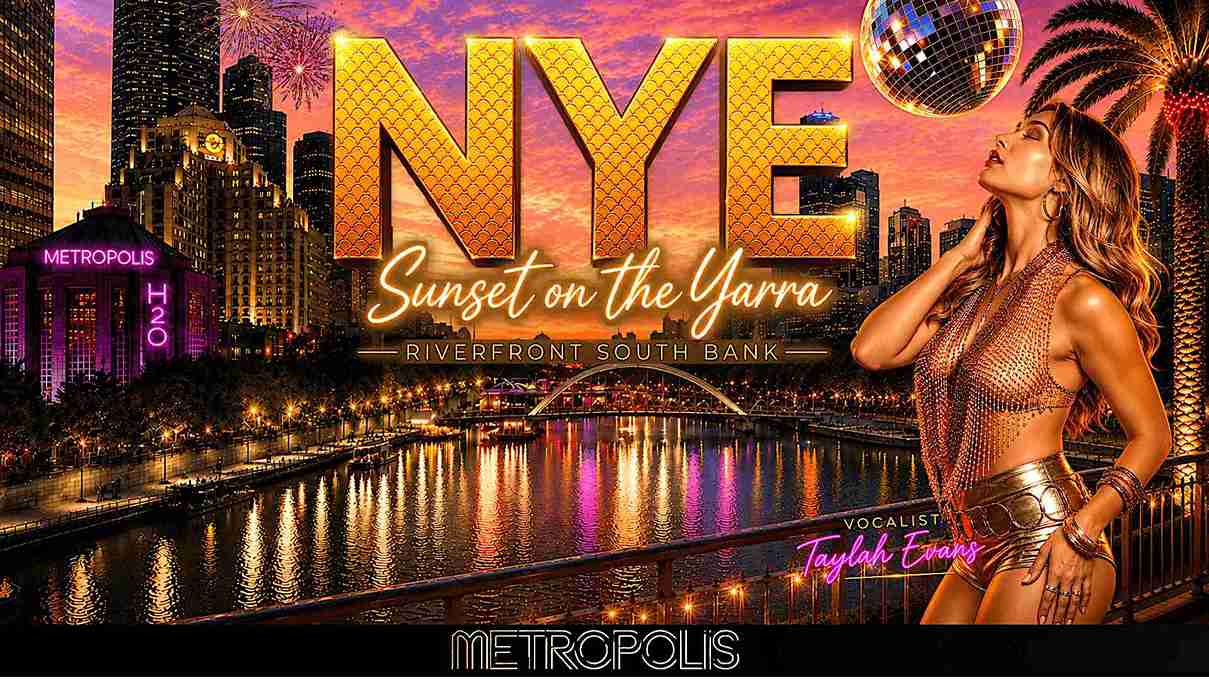 Tickets on sale now for H2o's New Years Eve waterfront party 2026 in Melbourne.